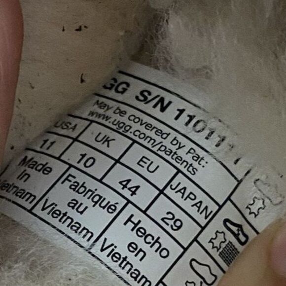 UGG Scuff Slippers Mens Size 11 Brown Leather Sheepskin Shearling Slide On - Picture 11 of 11